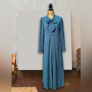 Boden green and blue polka dot dress size 12